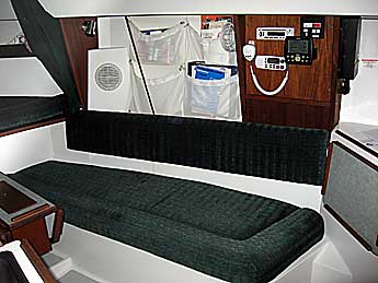 Salon starboard side showing 6' settee.